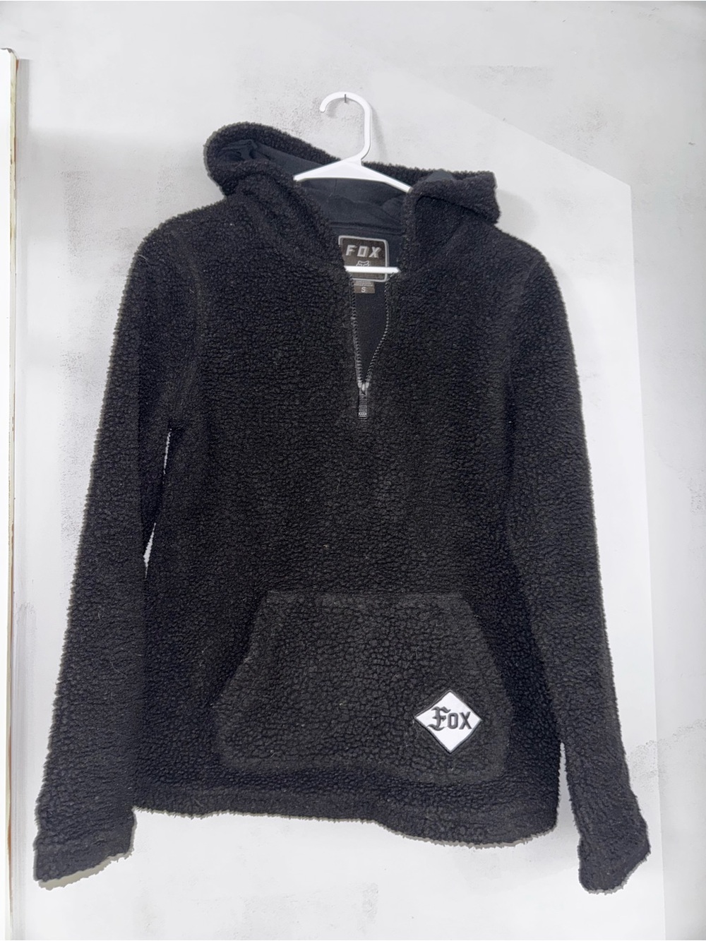 Fox Black Sherpa Half-Zip Pullover Hoodie